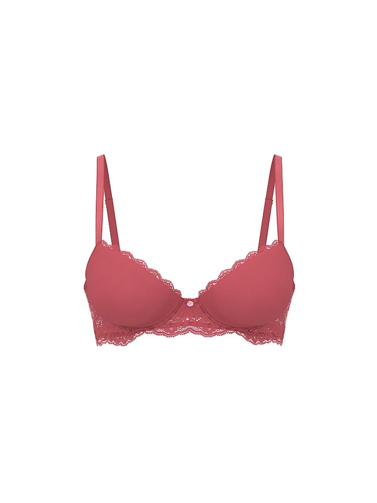 Victoria's Secret Seductive Rose Pink Lace Trim Lightly Lined Demi Bra - Image 3 of 3