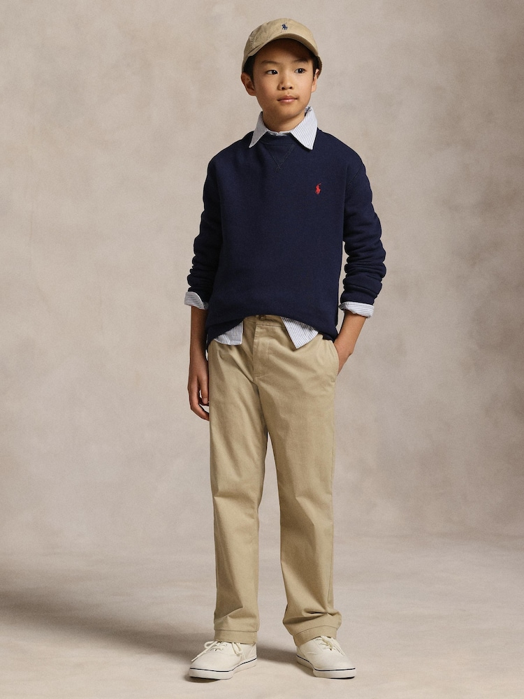 Polo Ralph Lauren Blue Boys Jersey Logo Sweatshirt - Image 2 of 4 Polo Ralph Lauren Blue Boys Jersey Logo Sweatshirt - Image 2 of 4