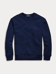 Polo Ralph Lauren Blue Boys Jersey Logo Sweatshirt - Image 4 of 4