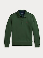 Polo Ralph Lauren Green Jersey Long Sleeve Polo Shirt - Image 1 of 2