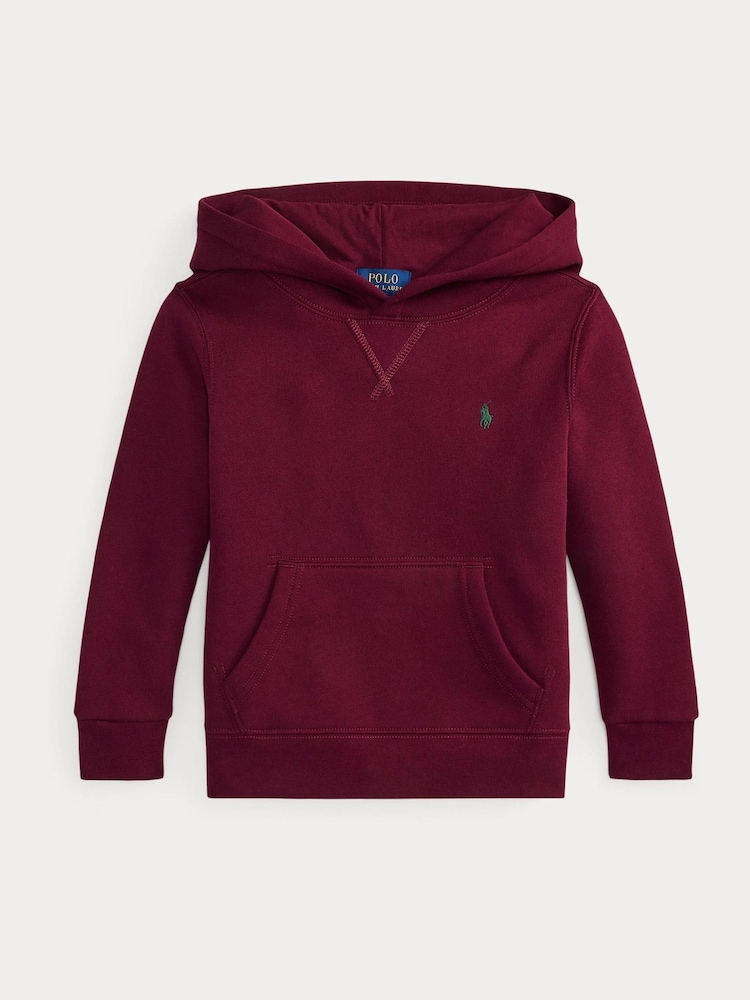Rot - Polo Ralph Lauren Jersey Hoodie - Bild 1 von 2