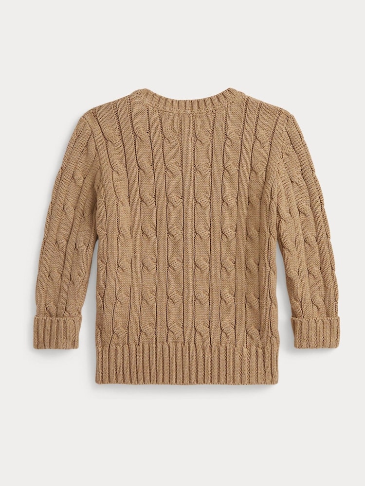 Polo Ralph Lauren Natural Baby Cable Knit Jumper - Image 2 of 3
