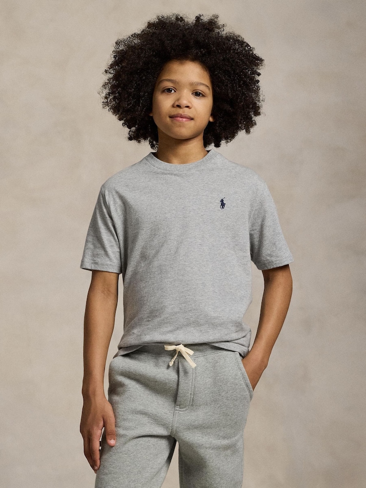 Polo Ralph Lauren Grey Cotton Jersey T-Shirt - Image 1 of 5