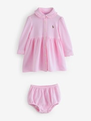 Polo Ralph Lauren Pink Baby Girls Oxford Dress and Bloomer Set - Image 1 of 1