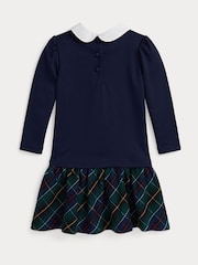 Polo Ralph Lauren Blue Girls Tartan Pleated Collar Dress - Image 1 of 5