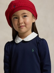 Polo Ralph Lauren Blue Girls Tartan Pleated Collar Dress - Image 3 of 5