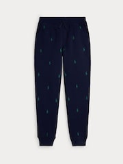 Polo Ralph Lauren Blue Boys All-Over Pony Logo Joggers - Image 1 of 2