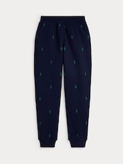 Polo Ralph Lauren Blue Boys All-Over Pony Logo Joggers - Image 2 of 2