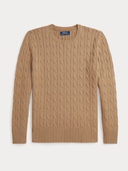 Polo Ralph Lauren Natural Boys Cable Knit Jumper - Image 4 of 5