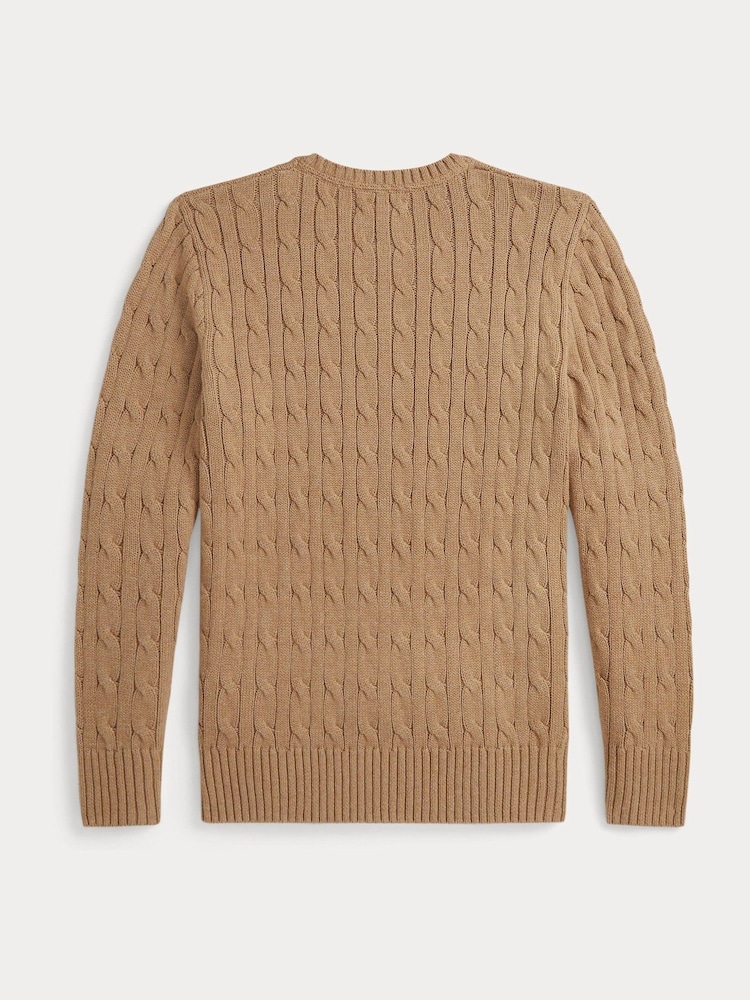 Polo Ralph Lauren Natural Boys Cable Knit Jumper - Image 5 of 5