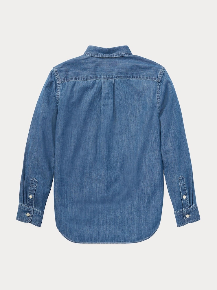 Polo Ralph Lauren Blue Denim Shirt - Image 6 of 6 Polo Ralph Lauren Blue Denim Shirt - Image 6 of 6