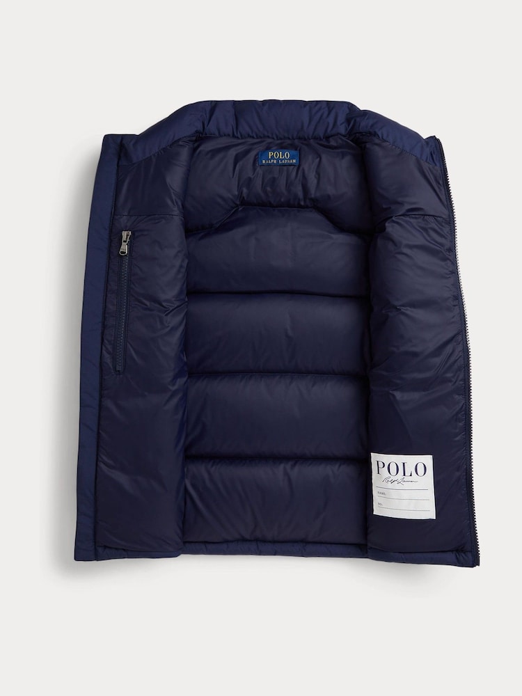Polo Ralph Lauren Blue Down Puffer Gilet - Image 3 of 3