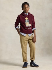 Polo Ralph Lauren Red Boys Bear Graphic Print Hoodie - Image 4 of 5