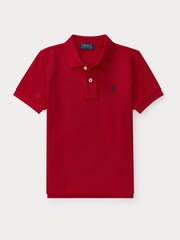Polo Ralph Lauren Berry Red Boys Cotton Pique Polo Shirt - Image 1 of 2