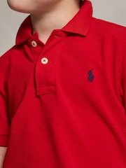 Polo Ralph Lauren Berry Red Cotton Pique Polo Shirt - Image 3 of 5