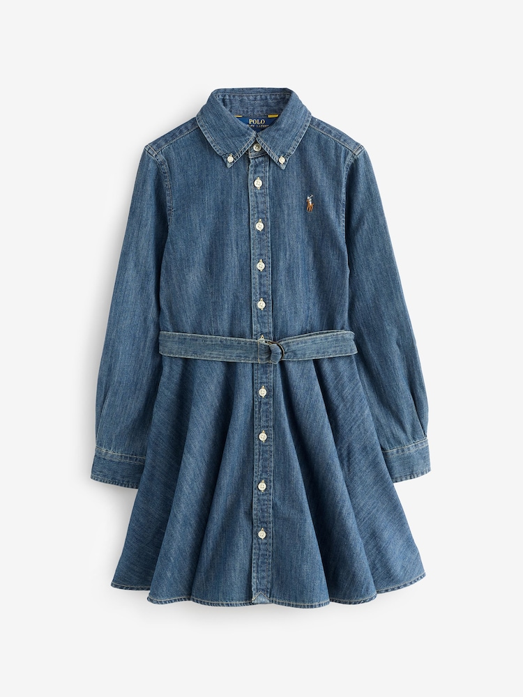 Polo Ralph Lauren Girls Denim Button Through Dress - Bild 1 von 1
