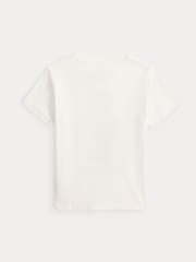 Polo Ralph Lauren White Boys Bear Graphic Print T-Shirt - Image 2 of 2