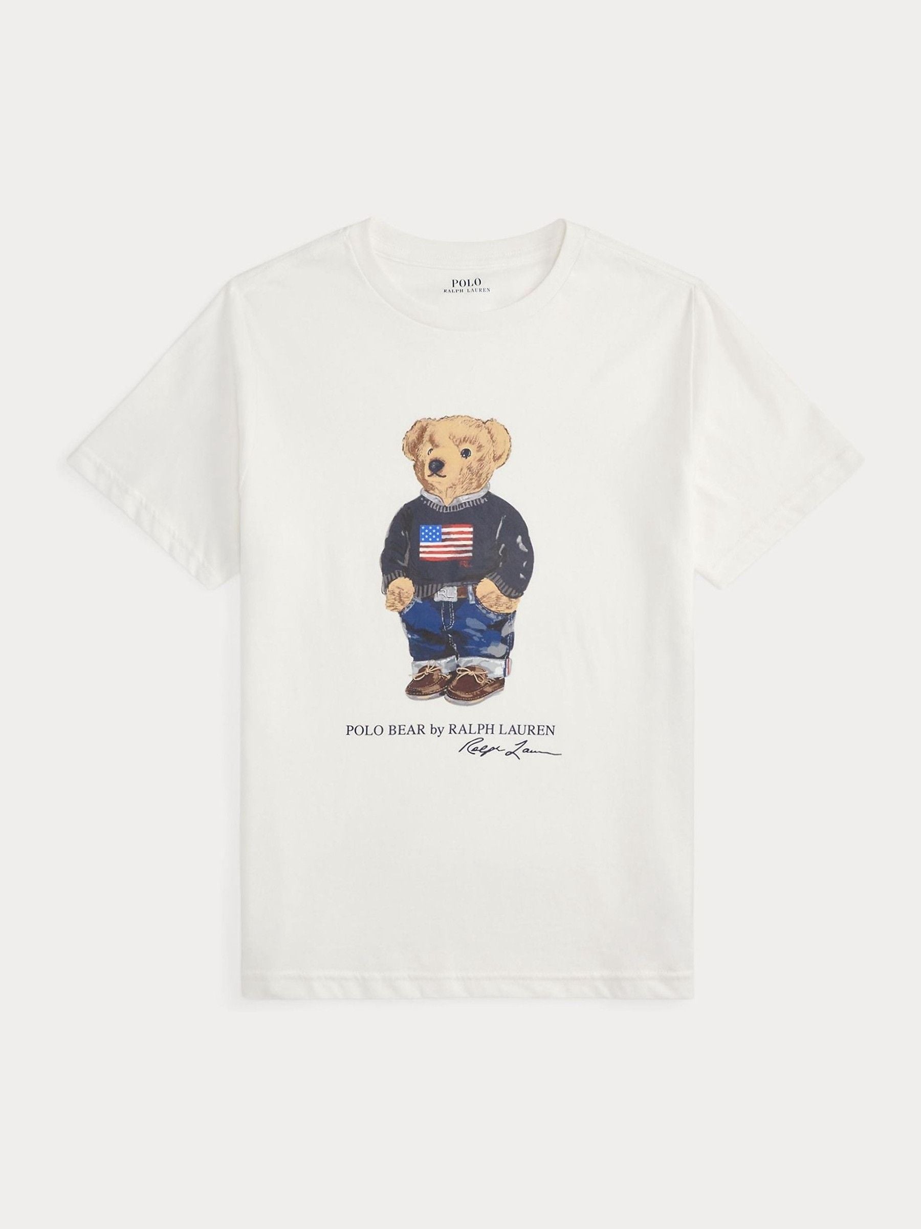 Buy Polo Ralph Lauren White Bear Graphic Print T-Shirt from Next