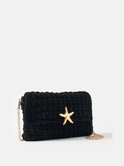Mint Velvet Black Woven Crossbody Bag - Image 3 of 6
