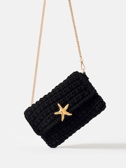 Mint Velvet Black Woven Crossbody Bag - Image 4 of 6
