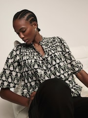 Mint Velvet Floral Print 100% Cotton Blouse - Imagen 3 de 9