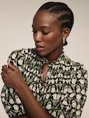 Mint Velvet Floral Print 100% Cotton Blouse - Imagen 5 de 9