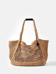 Mint Velvet Natural Woven Tote Bag - Image 1 of 5