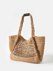 Mint Velvet Natural Woven Tote Bag - Image 2 of 5