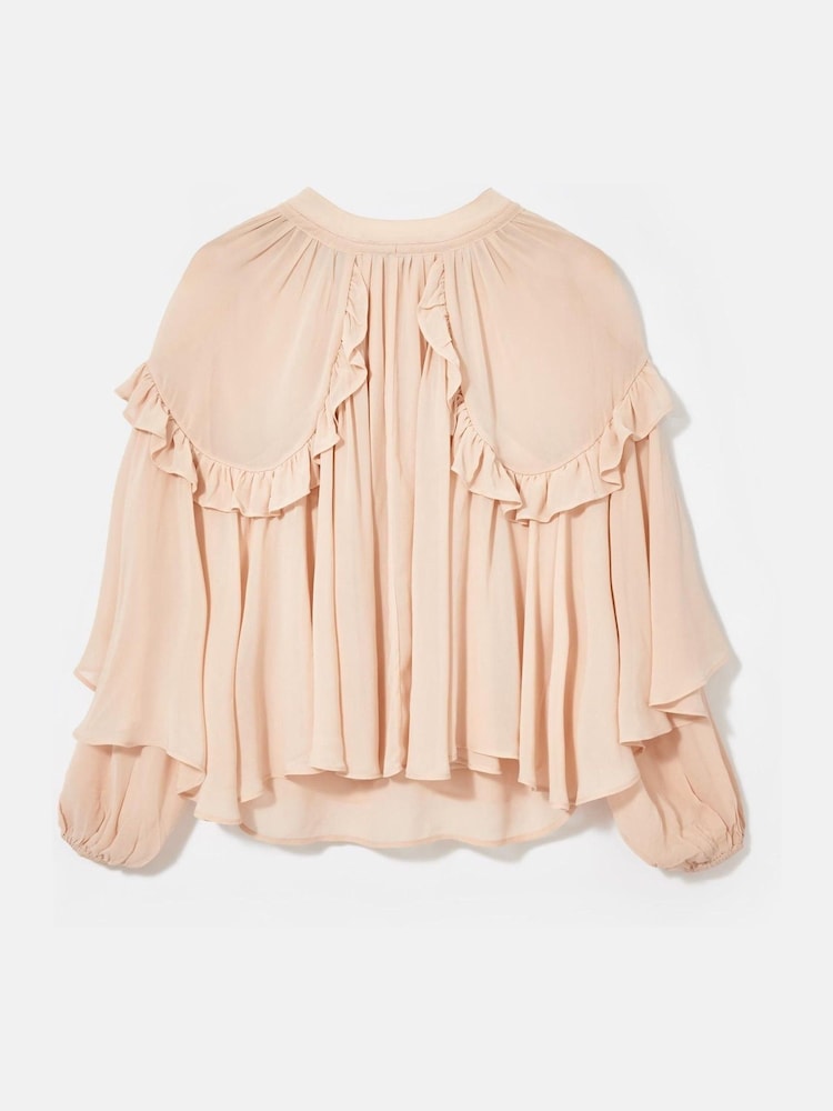 Mint Velvet Natural Cape Ruffle Blouse - Image 8 of 8 Mint Velvet Natural Cape Ruffle Blouse - Image 8 of 8