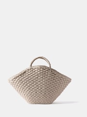 Mint Velvet Cream Woven Tote Bag - Image 1 of 4