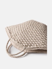 Mint Velvet Cream Woven Tote Bag - Image 4 of 4