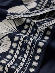 Mint Velvet Blue Shell Print 100% Cotton Sarong Skirt - Image 8 of 8