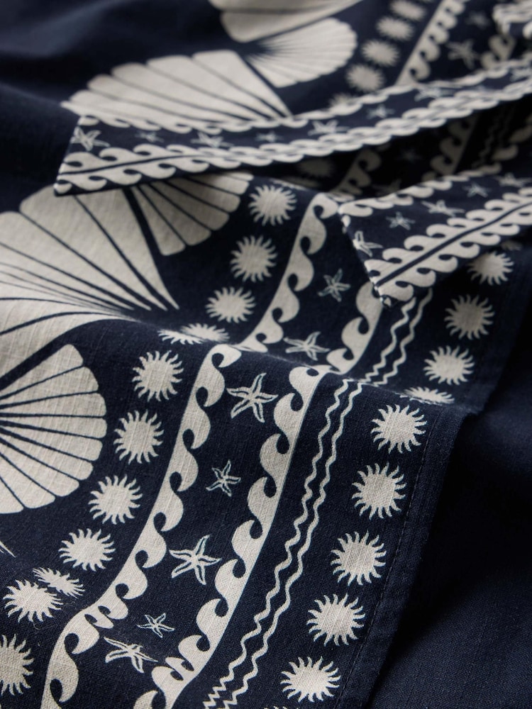 Mint Velvet Blue Shell Print 100% Cotton Sarong Skirt - Image 8 of 8