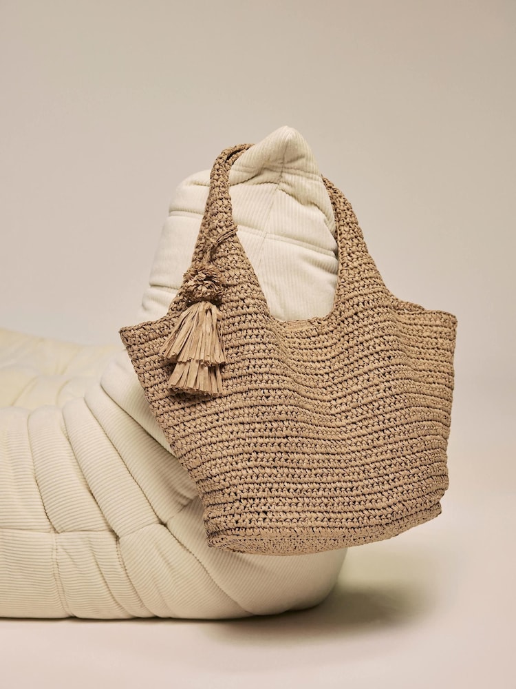 Mint Velvet Natural Oversized Tote Bag - Image 1 of 6