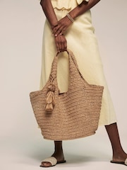 Mint Velvet Natural Oversized Tote Bag - Image 2 of 6