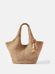 Mint Velvet Natural Oversized Tote Bag - Image 3 of 6