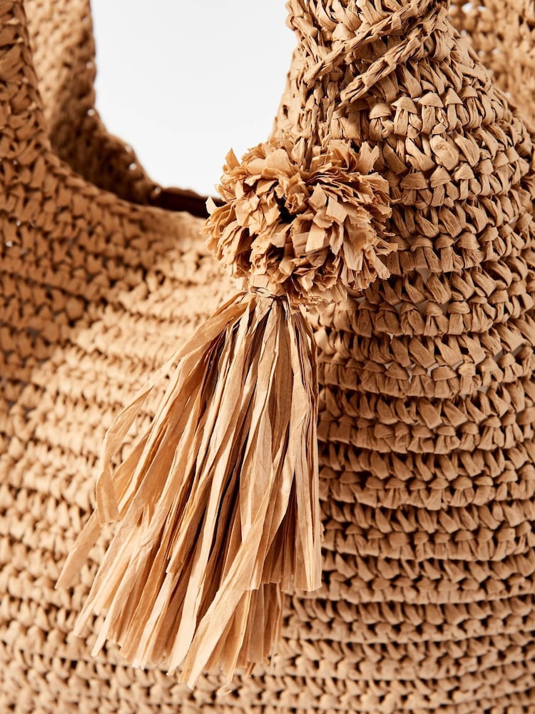 Mint Velvet Natural Oversized Tote Bag - Image 6 of 6