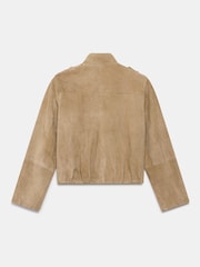 Mint Velvet Natural Suede Funnel Neck Jacket - Image 8 of 8