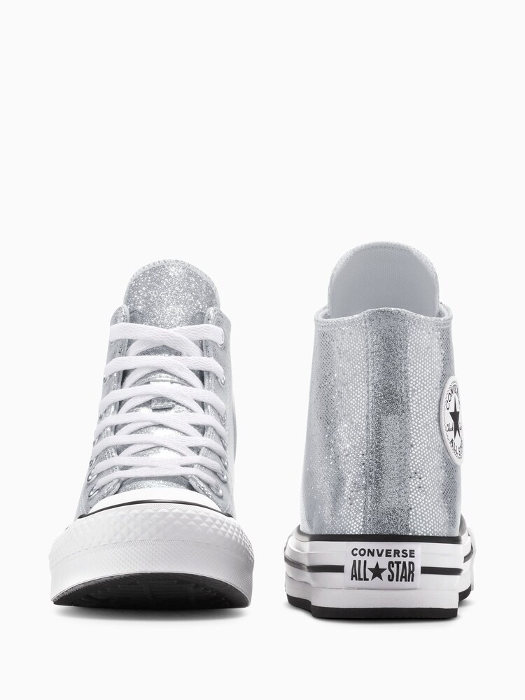 Buy Converse Silver Chuck Taylor Teen Lift Disco Glitter High 