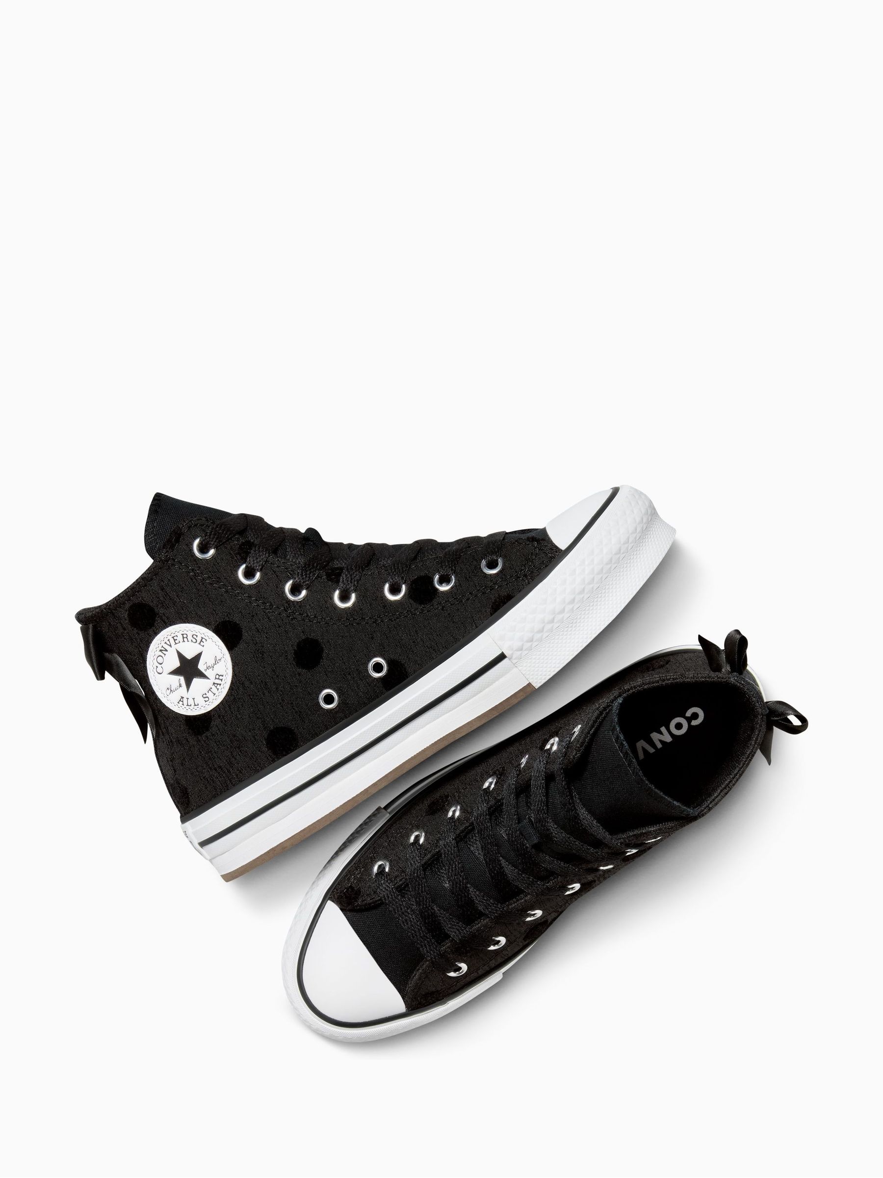 Buy Converse Black Chuck Taylor Teen Lift Bow Trainers from Next USA
