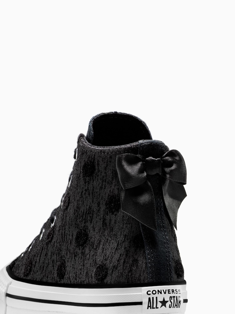 Converse Black Chuck Taylor Teen Lift Bow Trainers - Image 8 of 8 Converse Black Chuck Taylor Teen Lift Bow Trainers - Image 8 of 8