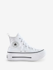 Converse White Chuck Taylor Teen Lift Double Stack Trainers - Image 1 of 1