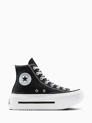 Converse Black Chuck Taylor Teen Lift Double Stack Trainers - Image 1 of 7