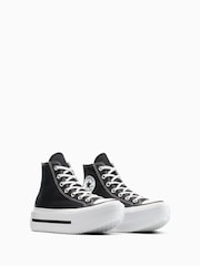 Converse Black Chuck Taylor Teen Lift Double Stack Trainers - Image 3 of 7