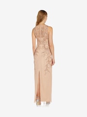 Adrianna Papell Pink Studio Beaded Column Long Dress - Image 2 of 5