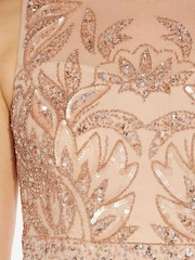 Adrianna Papell Pink Studio Beaded Column Long Dress - Image 4 of 5