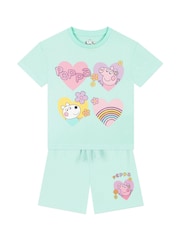 Character Green Peppa Pig T-Shirt And Shorts Outfit Set - Image 1 of 10