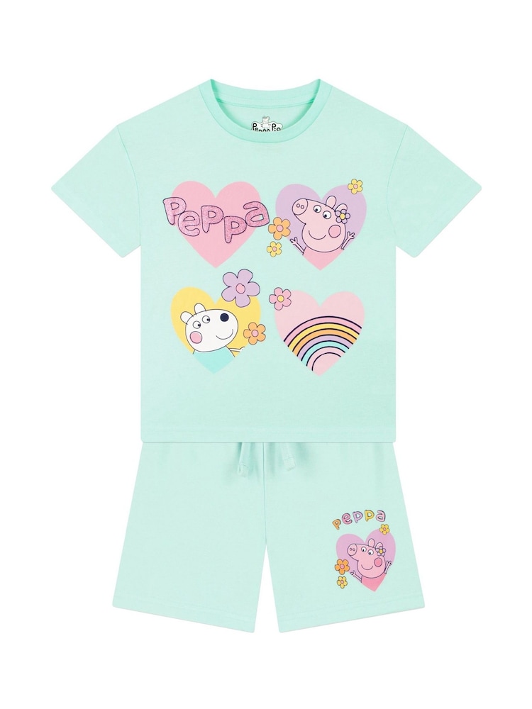 Character Green Peppa Pig T-Shirt And Shorts Outfit Set - Image 1 of 10 Character Green Peppa Pig T-Shirt And Shorts Outfit Set - Image 1 of 10