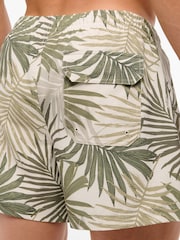 Abercrombie & Fitch Green Printed Pull On Swim Shorts - Image 4 of 7