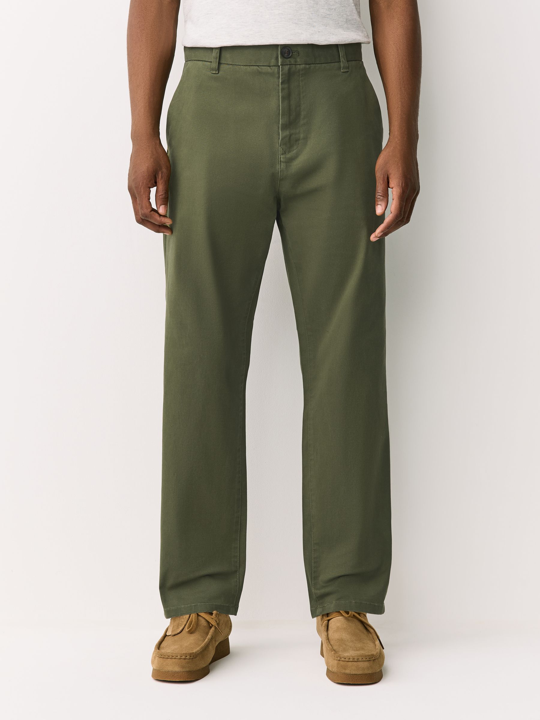 Buy Green Regular Tapered Fit Stretch Chinos Trousers from Next USA